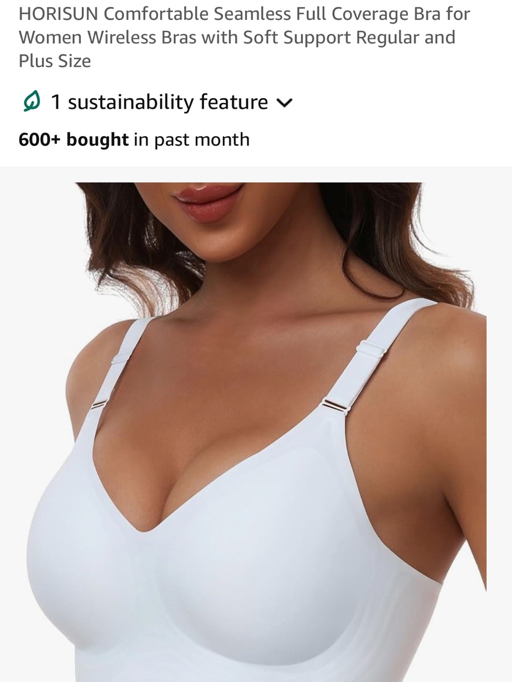 Oris Smooth Seamless Wireless Bra in White